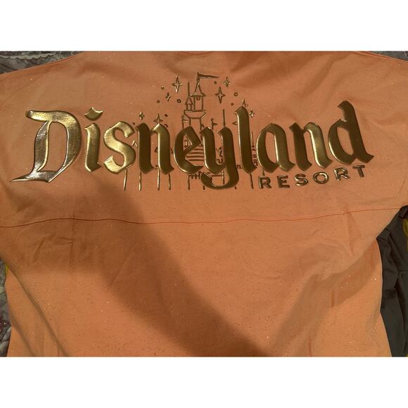 NWT Disney Parks Disneyland Peach Punch Glitter Rose Gold Aurora Spirit Jersey L - Picture 6 of 6